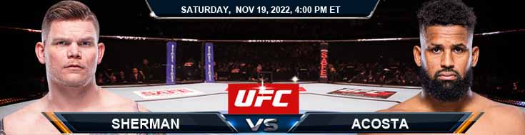 UFC Fight Night 215 Sherman vs Cortes Acosta 11-19-2022 Picks Tips and Forecast