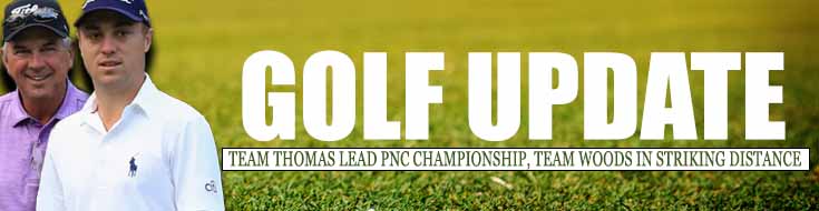 Justin and Mike Thomas Lead PNC Championship, Team Woods in Striking Distance
