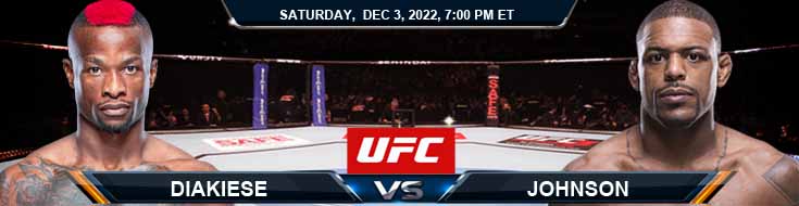 UFC Fight Night Diakiese vs Johnson 12-3-2022 Odds Analysis and Picks