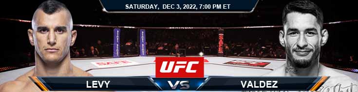 UFC Fight Night Levy vs Valdez 12-3-2022 Picks Spread and Preview