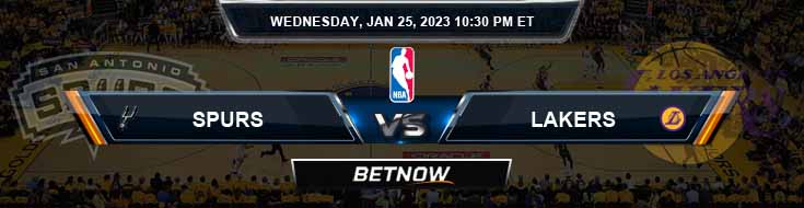 San Antonio Spurs vs Los Angeles Lakers 1-25-2023 Tips Preview and Spread