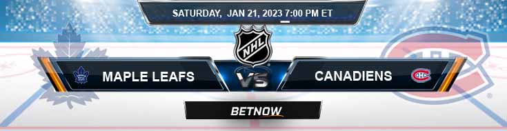 Toronto Maple Leafs vs Montreal Canadiens 1-21-2023 Preview Spread and Game Analysis