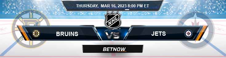 Boston Bruins vs Winnipeg Jets 3-16-2023 Preview Spread and Game Analysis