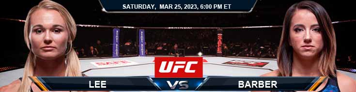 UFC on ESPN 43 Lee vs Barber 3-25-2023 Forecast Predictions and Spread