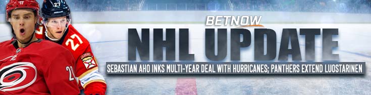 NHL Update Sebastian Aho inks multi year deal with Hurricanes Panthers extend Luostarinen