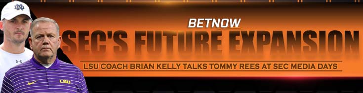 SEC's Future Expansion & LSU Coach Brian Kelly Talks Tommy Rees at SEC Media Days-