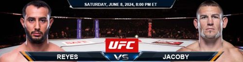 UFC on ESPN 57: Reyes vs. Jacoby 6/8/24 Fight Forecast, Picks and Analysis