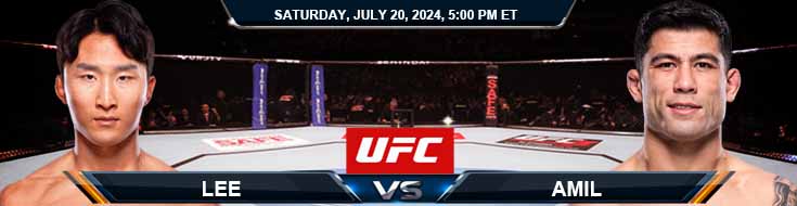 Lee vs. Amil 7/20/24 UFC on ESPN 60 Betting Picks