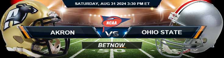 Akron Zips vs. Ohio State Buckeyes 8/31/24 NCAAF Week 1 Betting Prediction