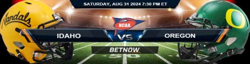 Idaho Vandals vs. Oregon Ducks 8/31/24 NCAAF Week 1 Betting Prediction