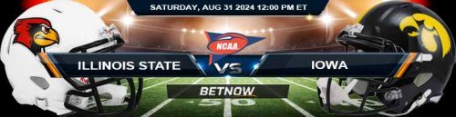 Illinois State Redbirds vs. Iowa Hawkeyes 8/31/24 NCAAF Week 1 Betting Prediction