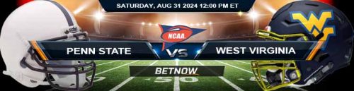 Penn State Nittany Lions vs. West Virginia Mountaineers 8/31/24 NCAAF Week 1 Betting Prediction
