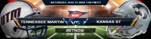 UT Martin Skyhawks vs. Kansas State Wildcats 8/31/24 NCAAF Week 1 Betting Prediction