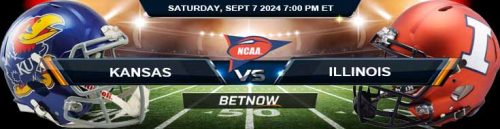 Kansas Jayhawks vs. Illinois Fighting Illini 9/7/24 NCAAF Week 2 Betting Prediction