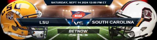 LSU Tigers vs. South Carolina Gamecocks 9/14/24 NCAAF Week 3 Betting Prediction