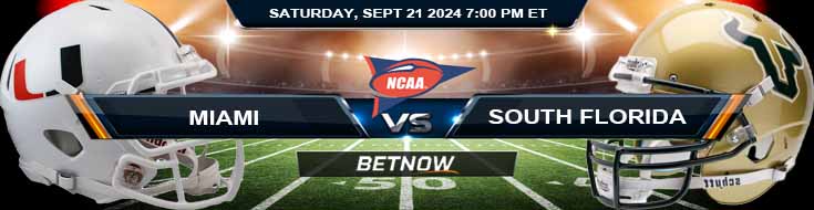 Miami Hurricanes vs. South Florida Bulls 9/21/24 NCAAF Week 4 Betting Prediction