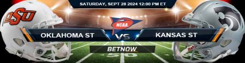Oklahoma State Cowboys vs. Kansas State Wildcats 9/28/24 NCAAF Week 5 Betting Prediction