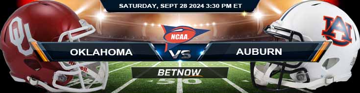 Oklahoma Sooners vs. Auburn Tigers 9/28/24 NCAAF Week 5 Betting Prediction