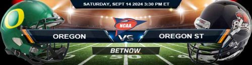 Oregon Ducks vs. Oregon State Beavers 9/14/24 NCAAF Week 3 Betting Prediction