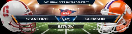 Stanford Cardinal vs. Clemson Tigers 9/28/24 NCAAF Week 5 Betting Prediction