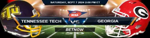 Tennessee Tech Golden Eagles vs. Georgia Bulldogs 9/7/24 NCAAF Week 2 Betting Prediction