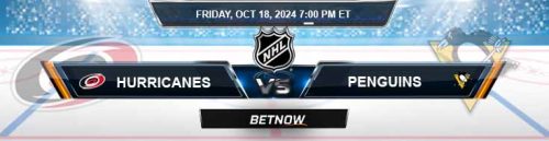 Carolina Hurricanes vs. Pittsburgh Penguins 10/18/24 NHL Odds and Predictions