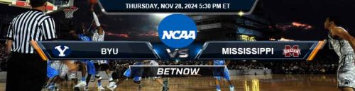 BYU Cougars vs. Ole Miss Rebels 11/28/24 NCAA Men's Basketball Forecast and Betting Odds