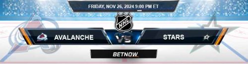 Colorado Avalanche vs. Dallas Stars 11/29/24 NHL Tips and Predictions