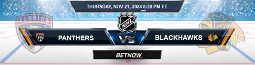 Florida Panthers vs. Chicago Blackhawks 11/21/24 NHL Best Odds and Preview