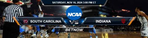 South Carolina Gamecocks vs. Indiana Hoosiers 11/16/24 NCAA Men's Basketball Best Bets and Odds