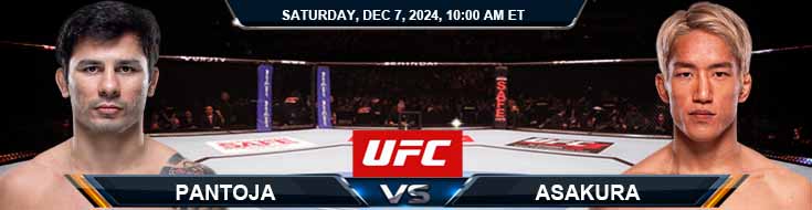 Alexandre Pantoja vs. Kai Asakura 12/7/24 UFC 310 Betting Odds and Forecast