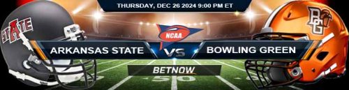 Arkansas State Red Wolves vs. Bowling Green Falcons 12/26/24 NCAAF 68 Ventures Bowl Forecast and Predictions