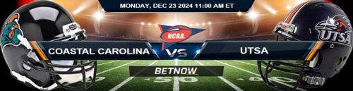 Coastal Carolina Chanticleers vs. UTSA Roadrunners 12/23/24 NCAAF Myrtle Beach Bowl Best Bets and Forecast