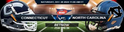 UConn Huskies vs. North Carolina Tar Heels 12/28/24 NCAAF Fenway Bowl Betting Tips and Picks