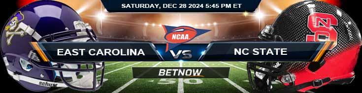East Carolina Pirates vs. NC State Wolfpack 12/28/24 NCAAF Military Bowl Tips and Predictions