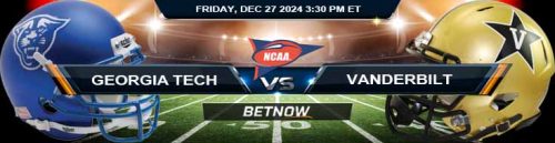 Georgia Tech Yellow Jackets vs. Vanderbilt Commodores 12/27/24 NCAAF Birmingham Bowl Best Predictions and Picks