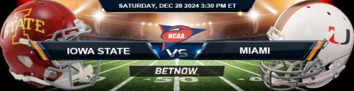 Iowa State Cyclones vs. Miami Hurricanes 12/28/24 NCAAF Pop-Tarts Bowl Best Odds and Preview