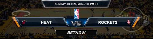 Miami Heat vs. Houston Rockets 12/29/24 NBA Betting Predictions and Odds