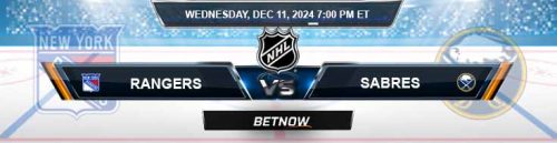 New York Rangers vs. Buffalo Sabres 12/11/24 NHL Forecast and Predictions