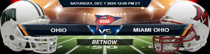 Ohio Bobcats vs. Miami (OH) RedHawks 12/7/24 NCAAF Week 15 Betting Predictions and Odds