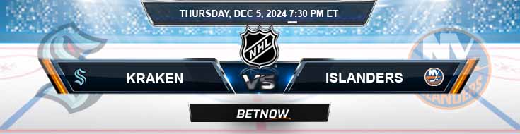 Seattle Kraken vs. New York Islanders 12/5/24 NHL Top Predictions