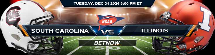 South Carolina Gamecocks vs. Illinois Fighting Illini 12-31-24 NCAAF Citrus Bowl Forecast and Predictions