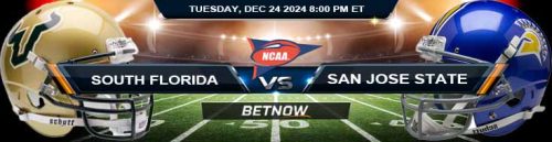 South Florida Bulls vs. San José State Spartans 12/24/24 NCAAF Hawaiʻi Bowl Betting Predictions and Odds