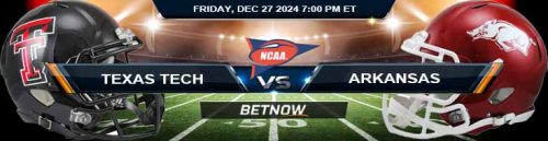 Texas Tech Red Raiders vs. Arkansas Razorbacks 12/27/24 NCAAF Liberty Bowl Best Bets and Forecast