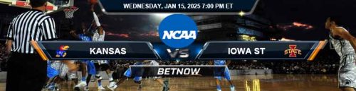 Kansas Jayhawks vs. Iowa State Cyclones 1/15/25 NCAA Men's Basketball Best Bets and Forecast