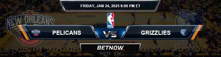 New Orleans Pelicans vs. Memphis Grizzlies 1-24-25 NBA Betting Predictions and Odds
