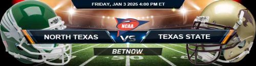 North Texas Mean Green vs. Texas State Bobcats 1/3/25 NCAAF First Responder Bowl Tips and Predictions