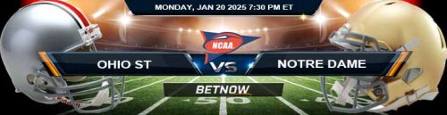 Ohio State Buckeyes vs. Notre Dame Fighting Irish 1/20/25 NCAAF Playoff National Championship Forecast and Predictions