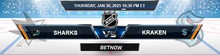 San Jose Sharks vs. Seattle Kraken 1-30-25 NHL Odds and Best Bets