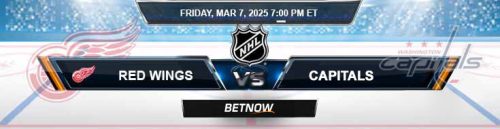 Detroit Red Wings vs. Washington Capitals 3/7/25 – Get the latest odds, predictions, and expert analysis for this thrilling NHL showdown!